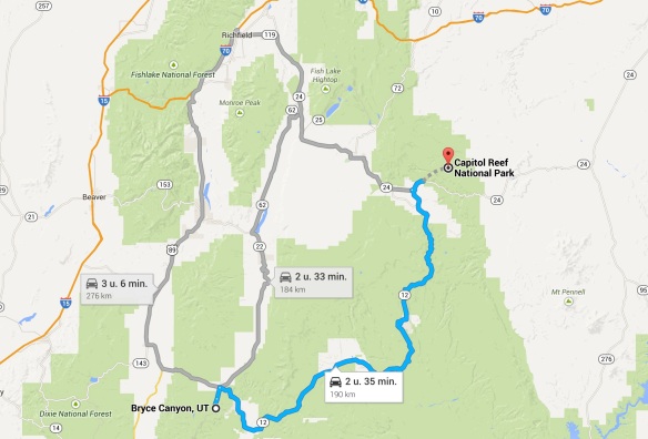 Dag-15_Bryce_Canyon_route